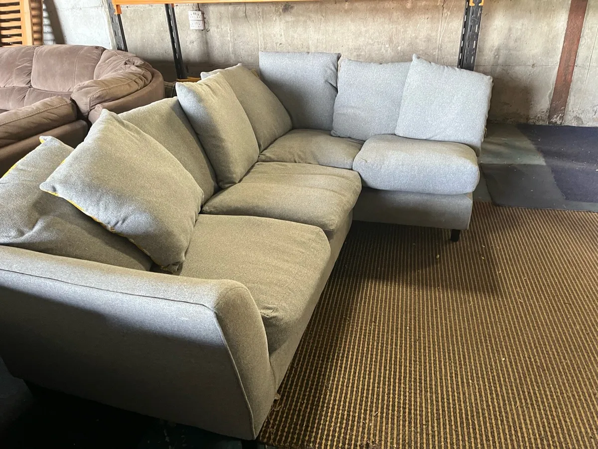 Grey corner sofa L shaped - Image 2