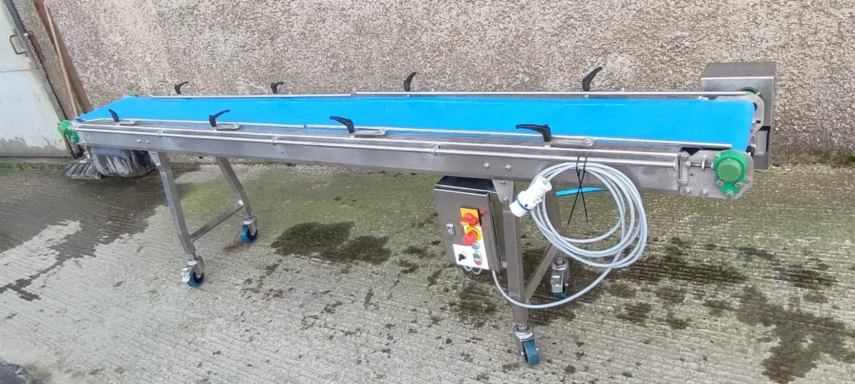 3m x 300mm Stainless Conveyor (ready meal line) - Image 1