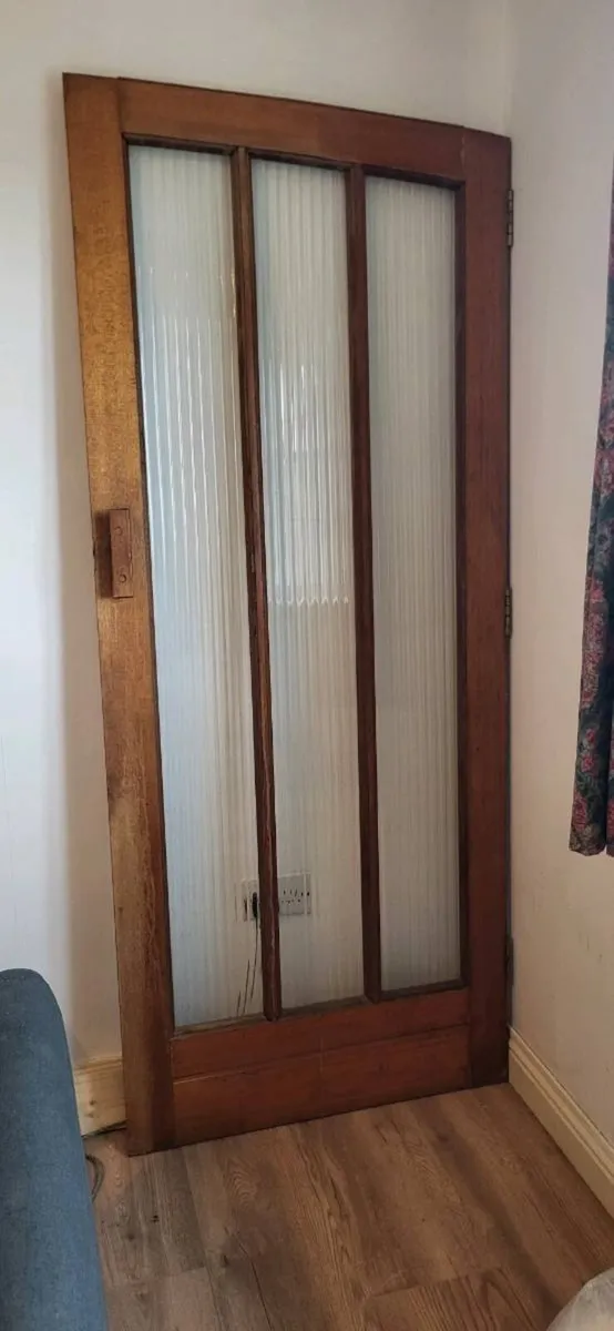 Reclaimed Mid-Century, Solid Timber Double Doors - Image 1