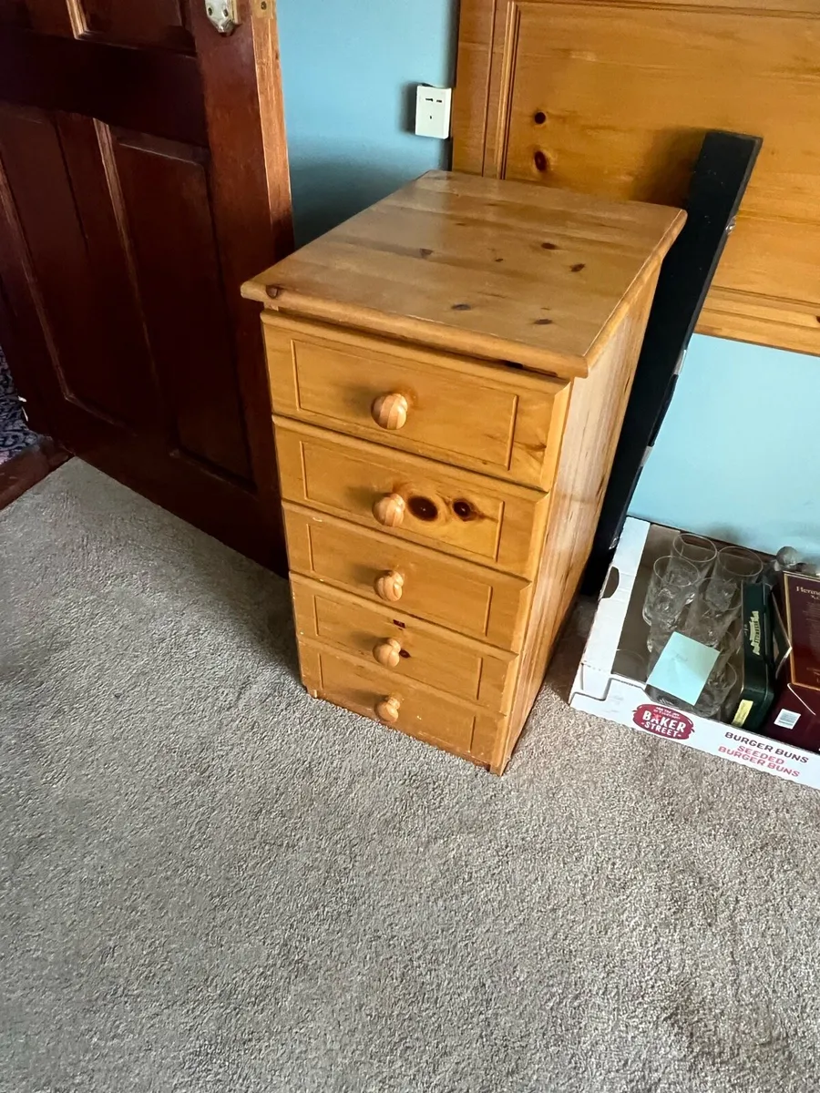 Pine 5 drawer lockers