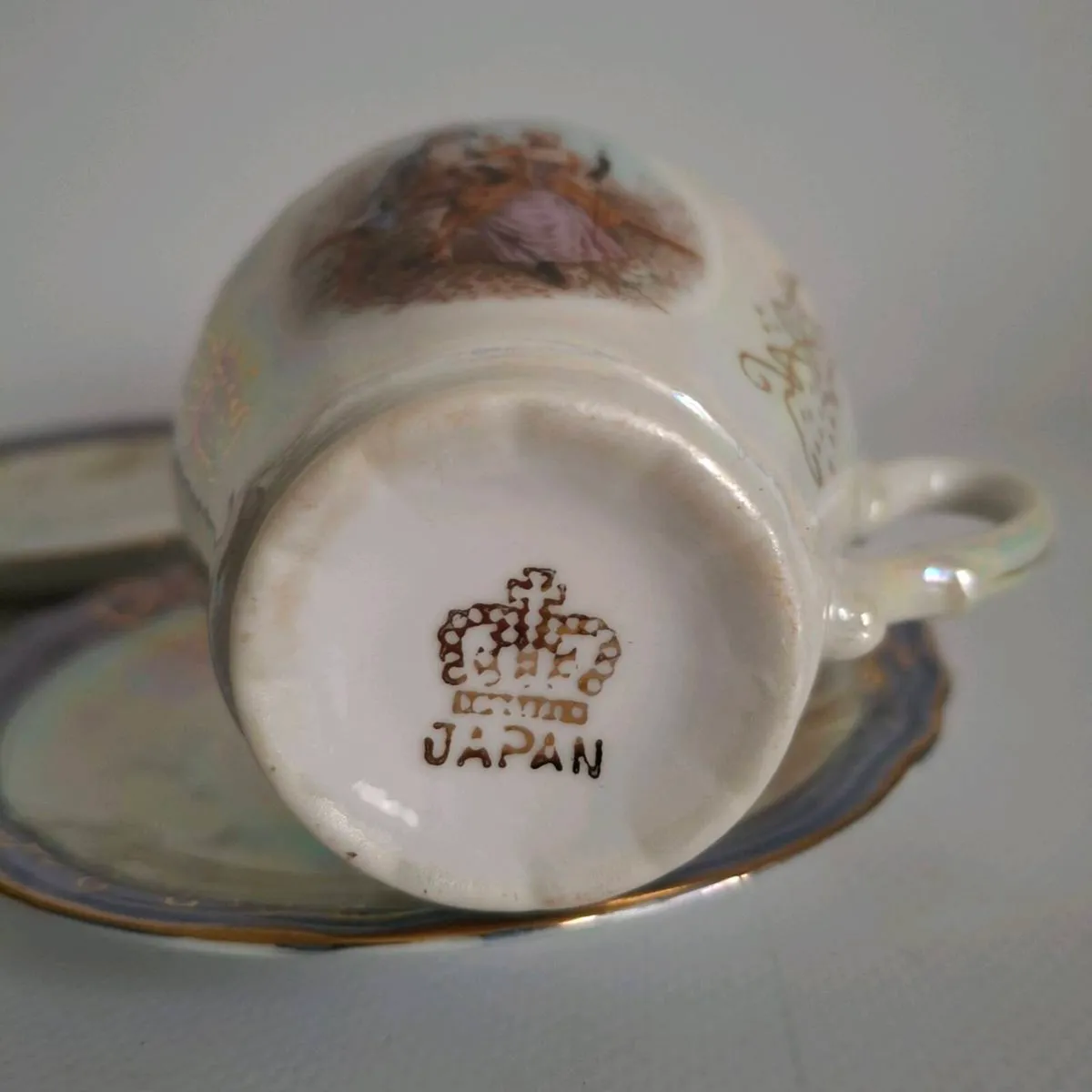 Japanese Lusterware Cups & Saucers - Image 3