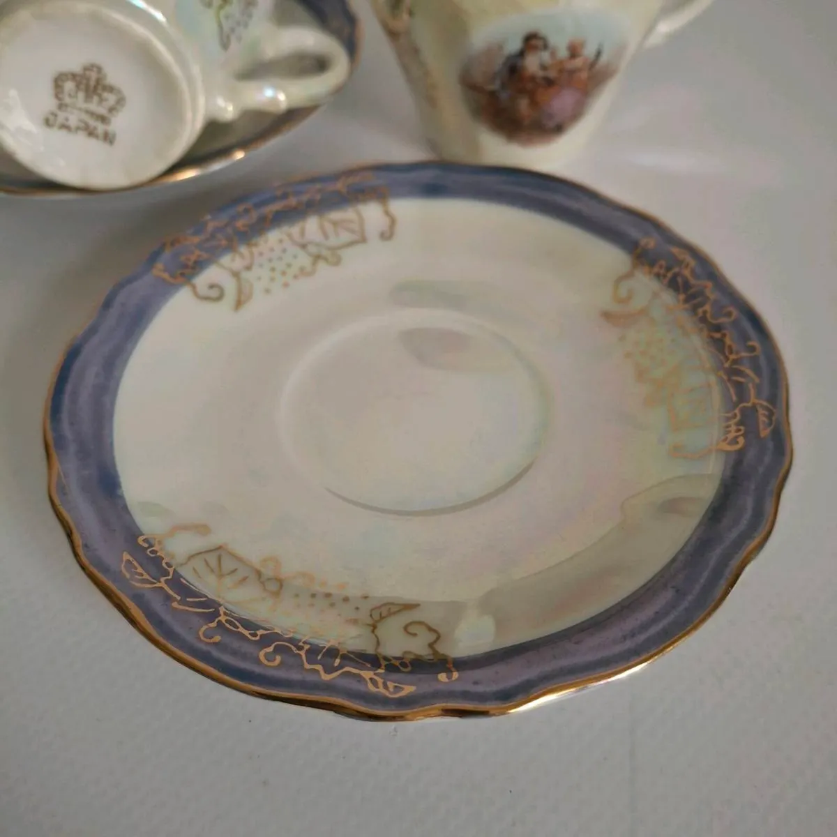 Japanese Lusterware Cups & Saucers - Image 4