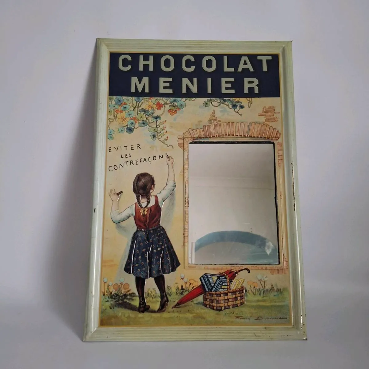 Chocolat Menier Tinplate Mirror - Image 1