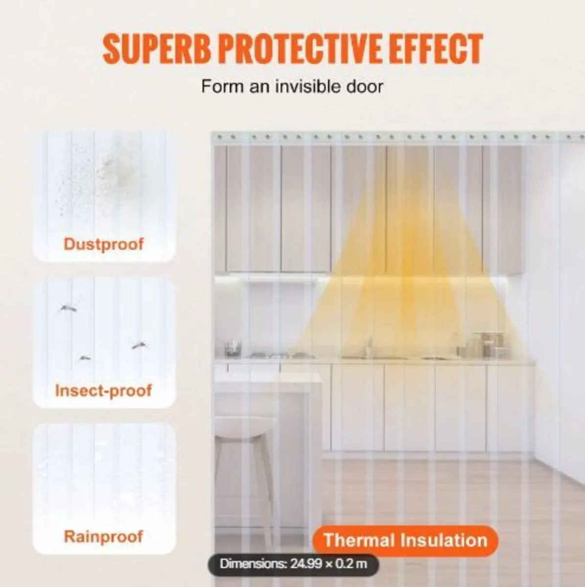 Strip Curtain PVC Door Curtain - Image 2