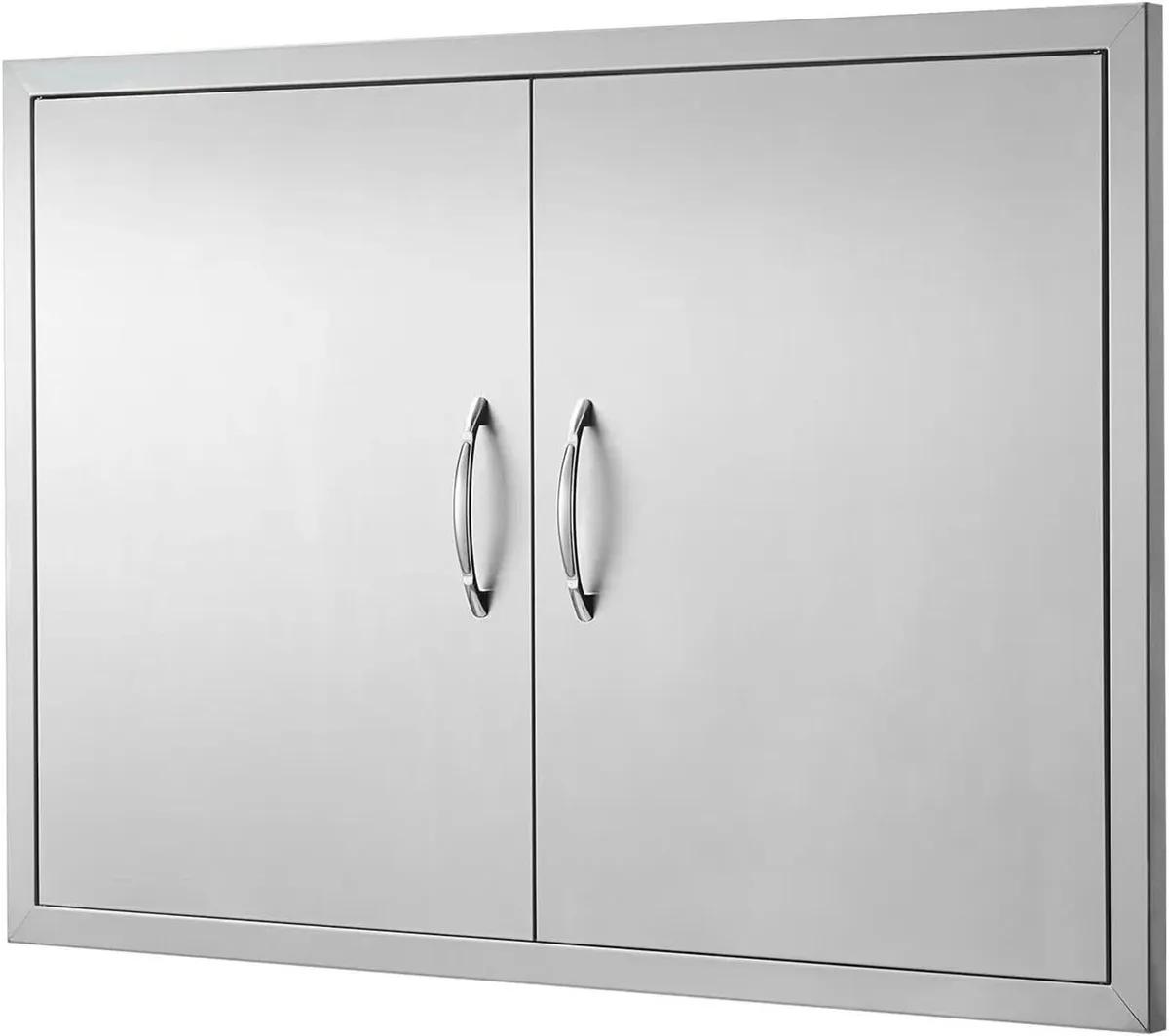 990 x 660mm Stainless Steel BBQ Access Door - Image 1