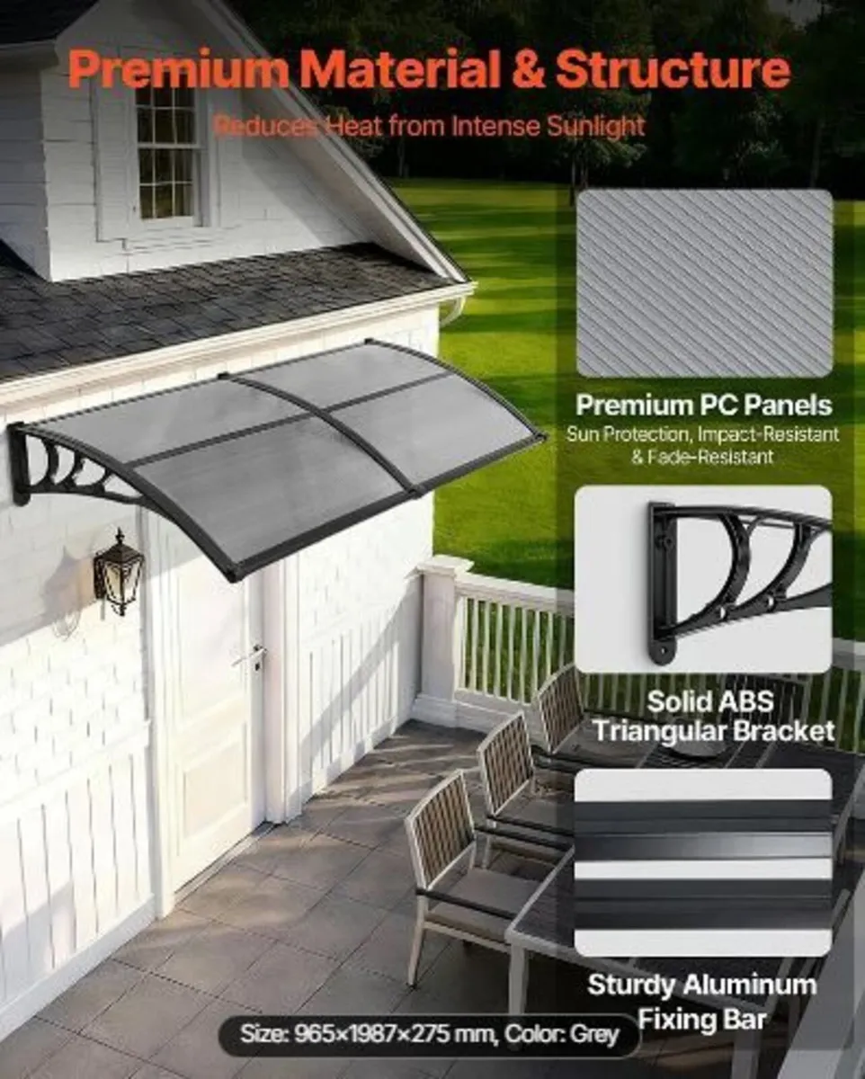 Awnings for Door Entrance, 38 x 78 in - Image 4