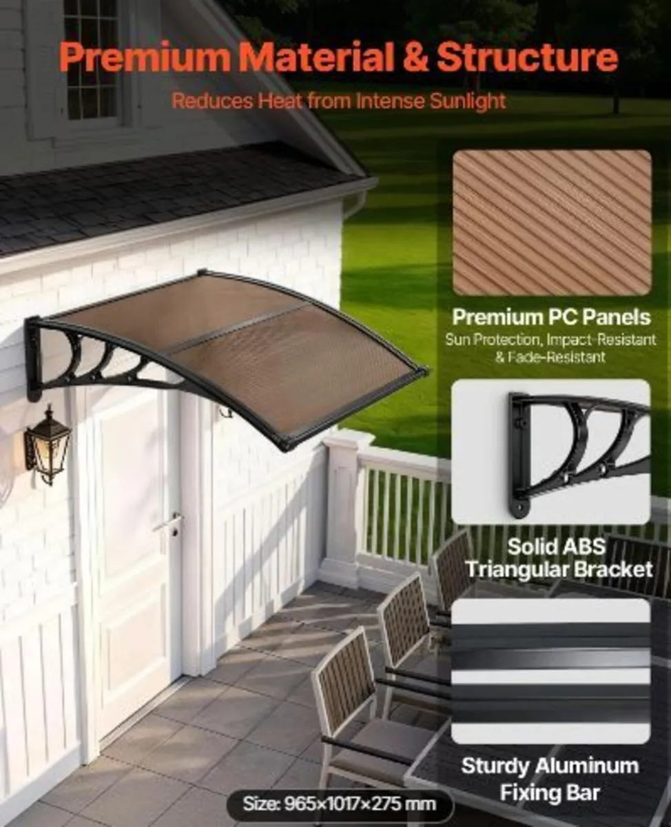 Awnings for Door Entrance, 38 x 40 in - Image 4