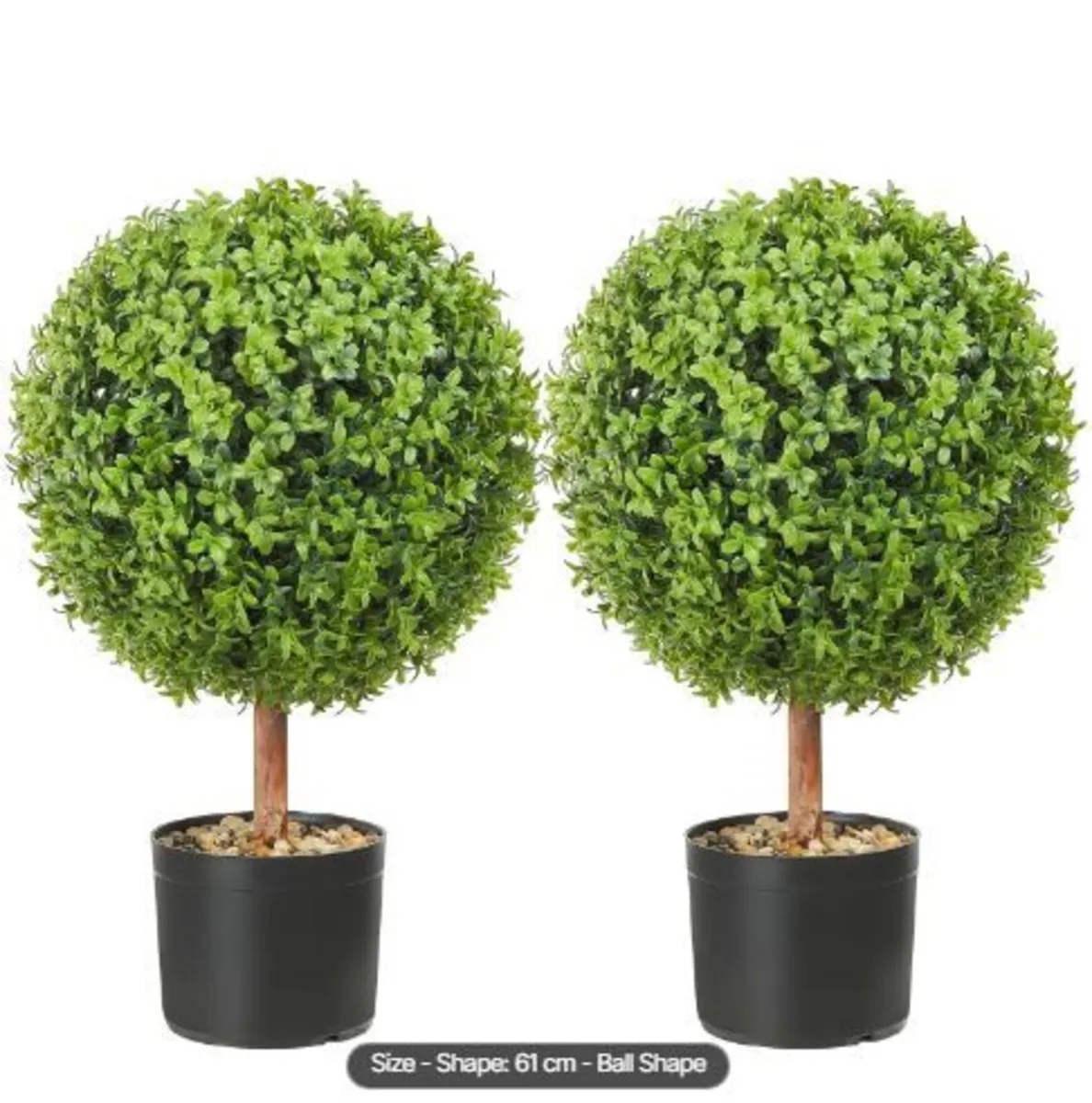 Artificial Topiaries Boxwood Trees, 24 inch - Image 1