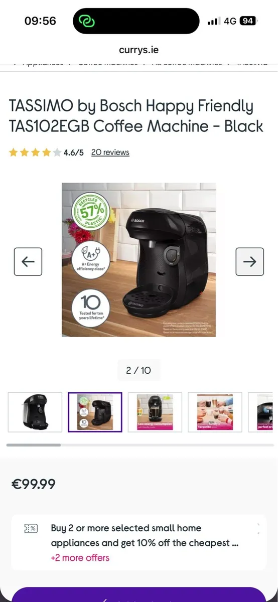 Tassimo Happy Friendly Bosch coffee machine - Image 1