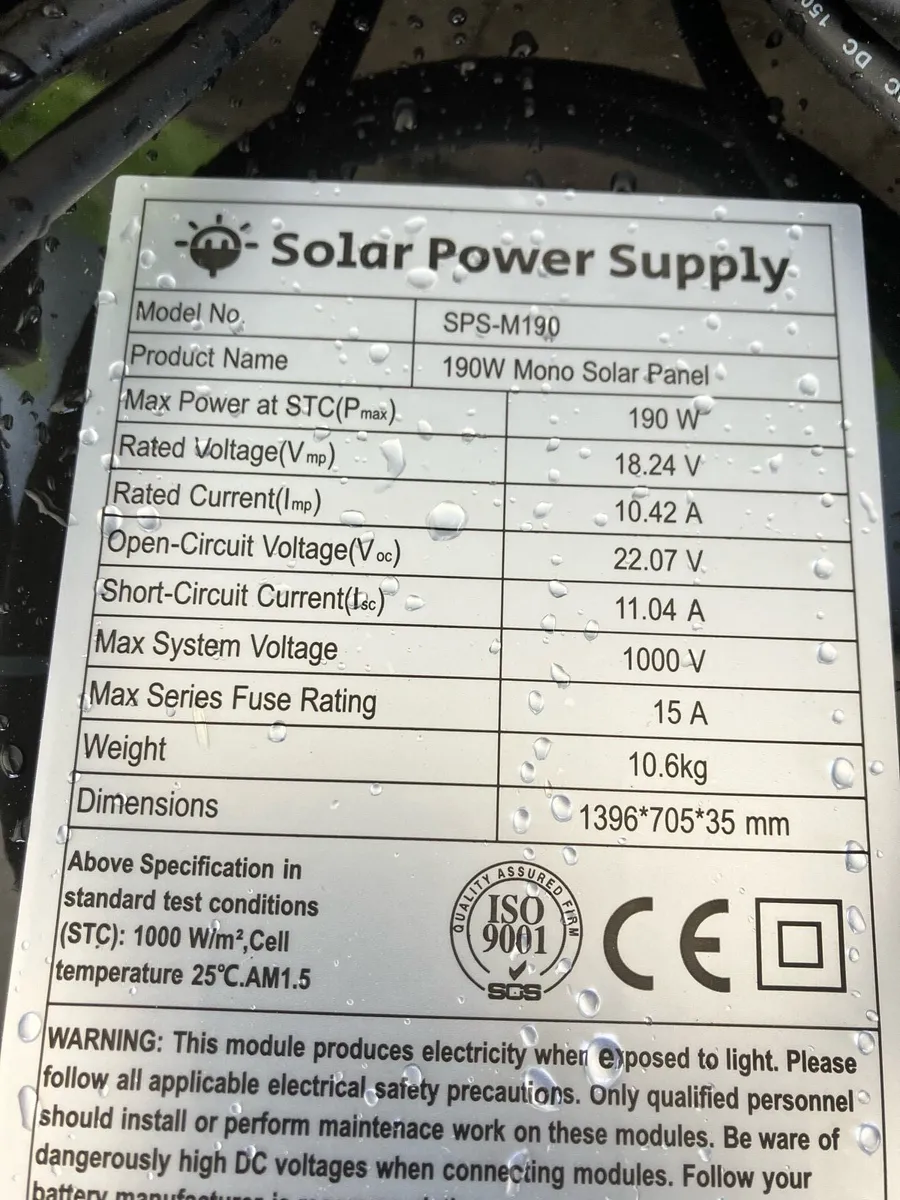 190w solar panel - Image 2