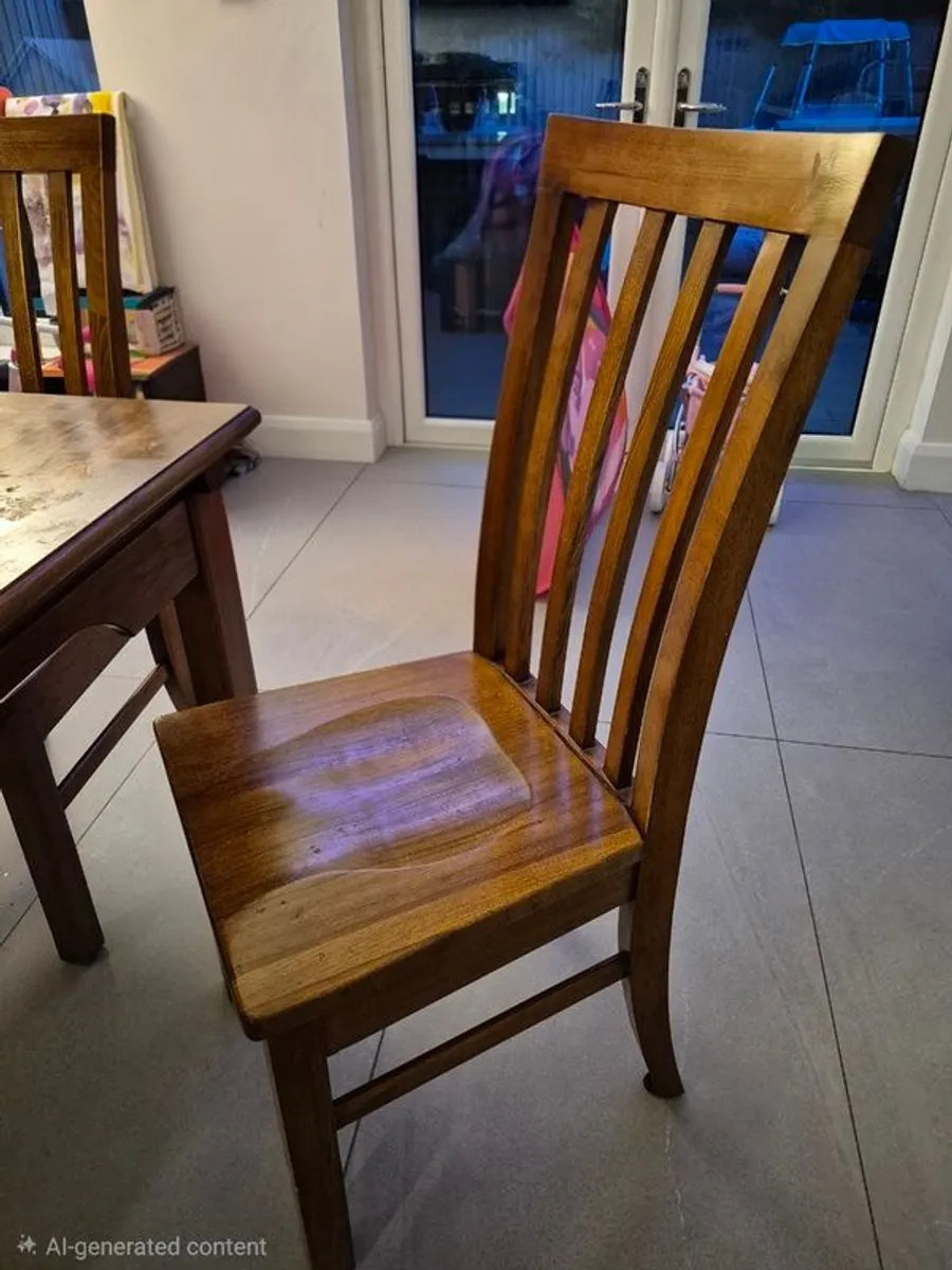 Solid Oak 8-seater Square Dining Set - Image 3