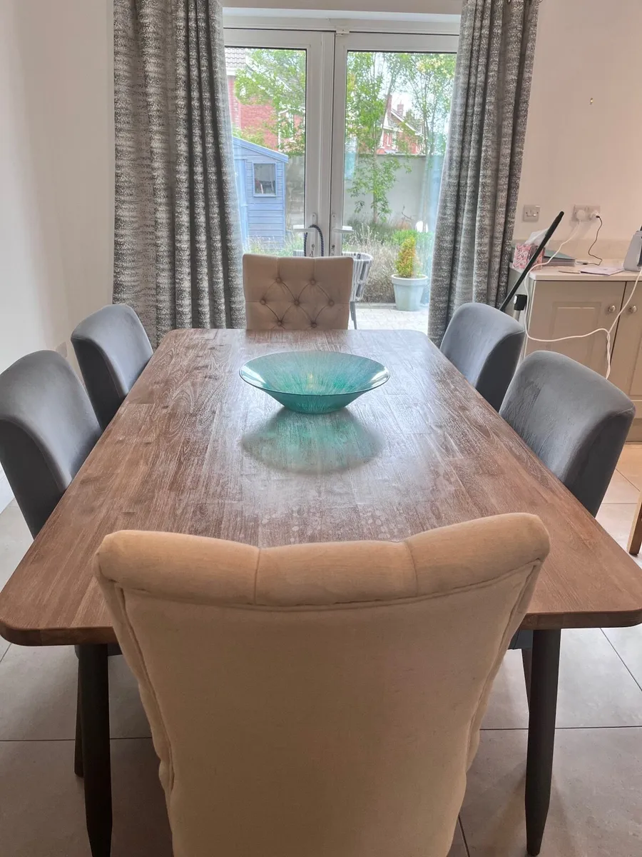 Dining table and chairs with matching console unit - Image 2