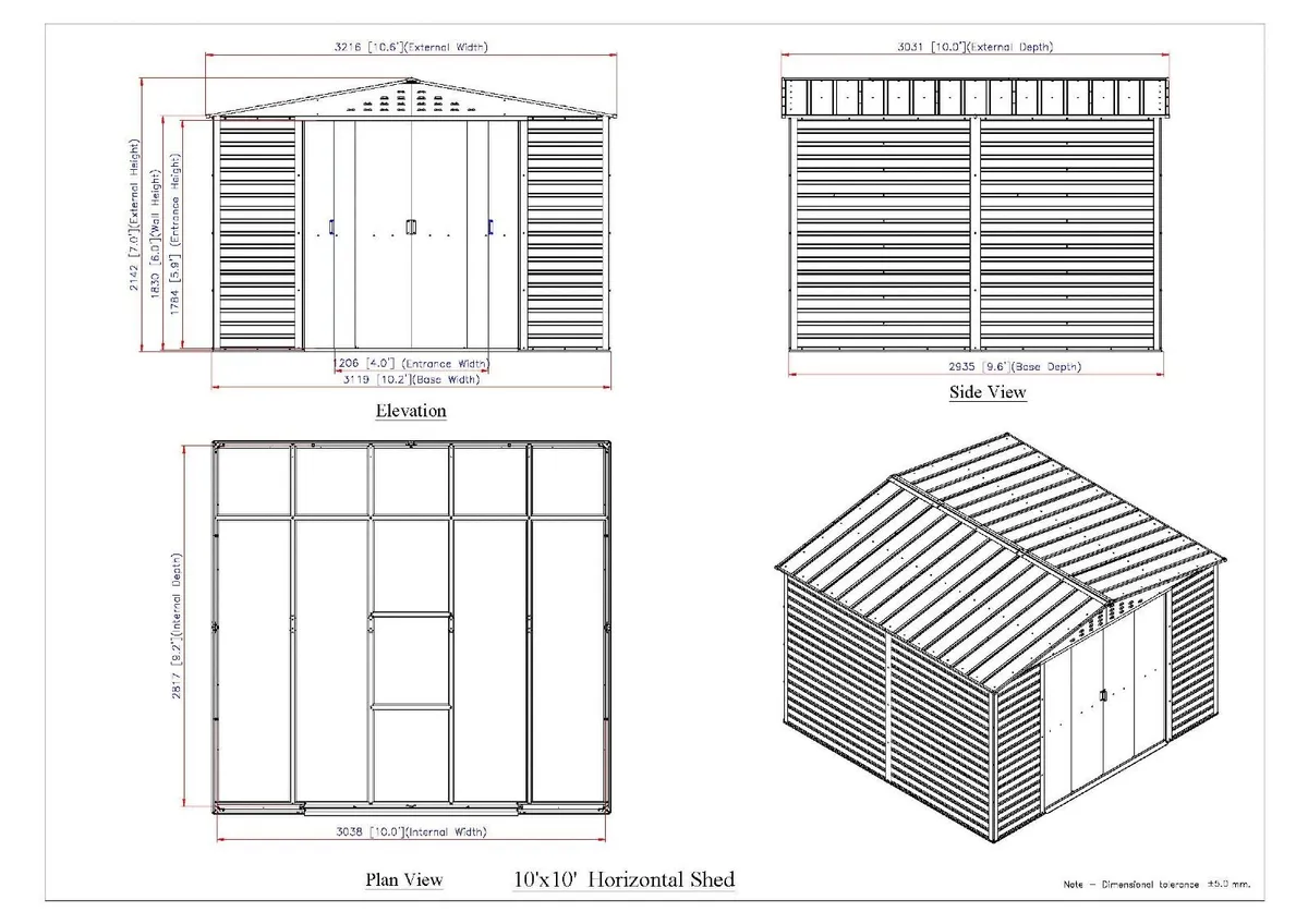 🏡 10x10 Alpine Steel Garden Sheds - Image 2