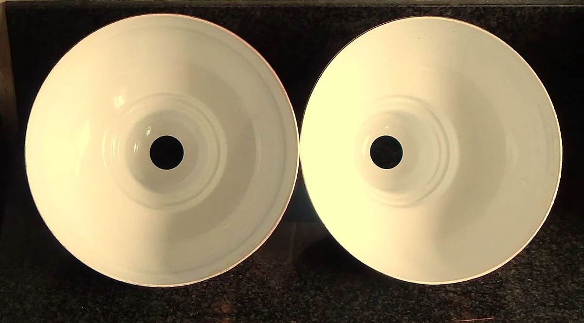 Pair of Copper Coated Metal Pendant Lampshades - Image 3