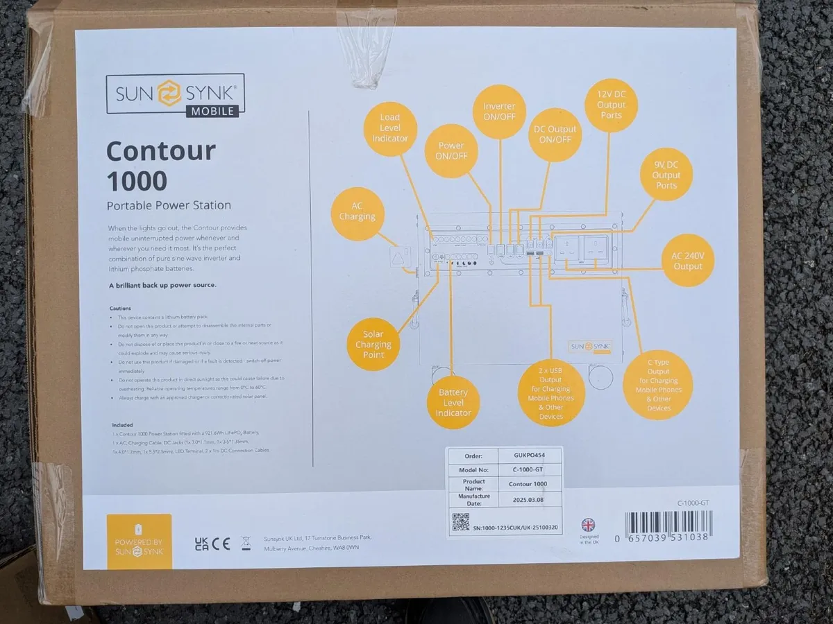 Portable Power Station -Sunsynk Contour 1000 - Image 4
