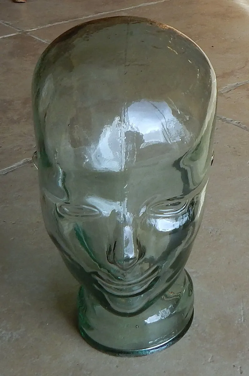 Clear Glass with Green Tint Display Mannequin Head - Image 2