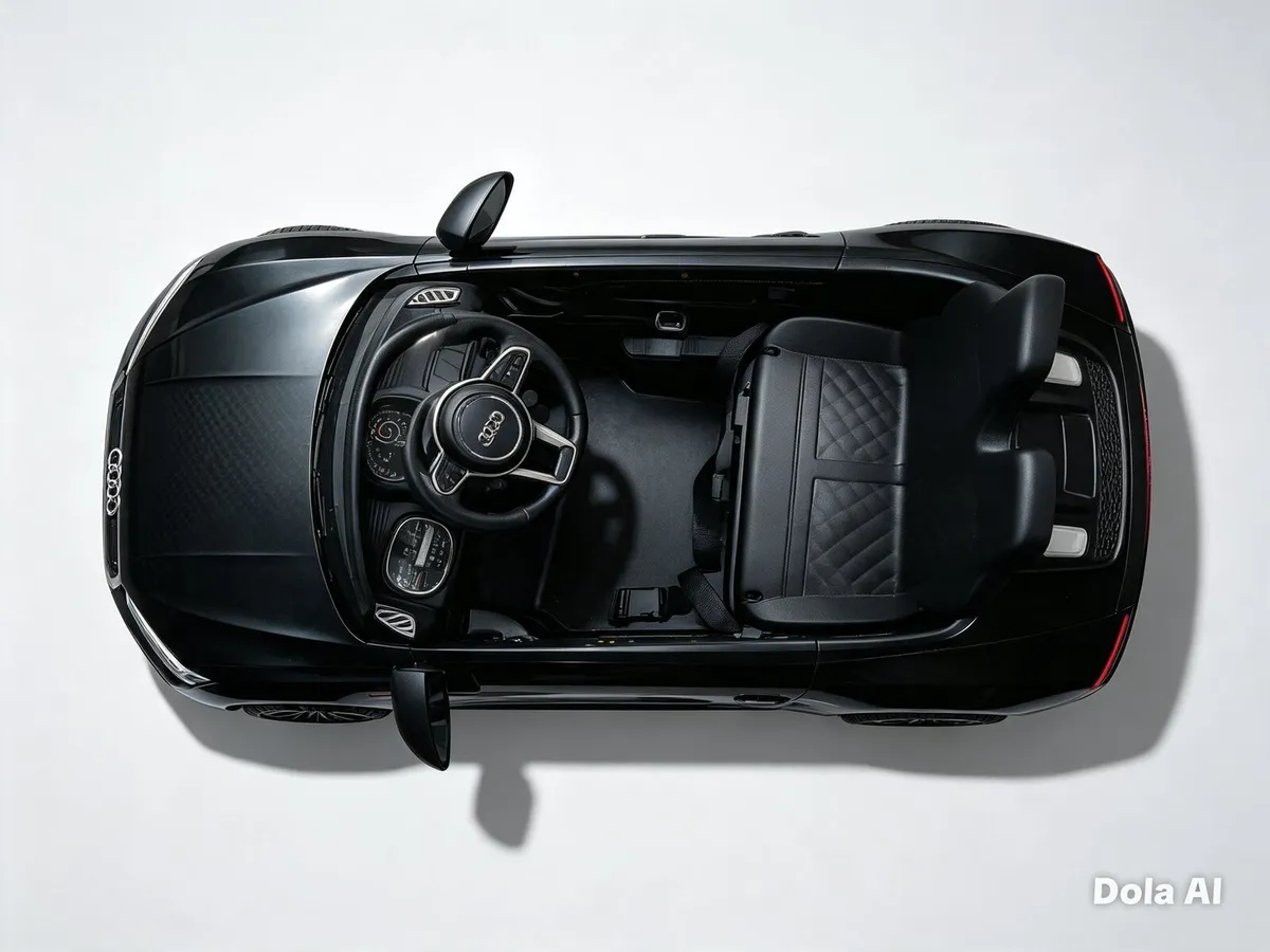 Audi R8 Spyder 12V Electric Ride-On — Blackt - Image 1