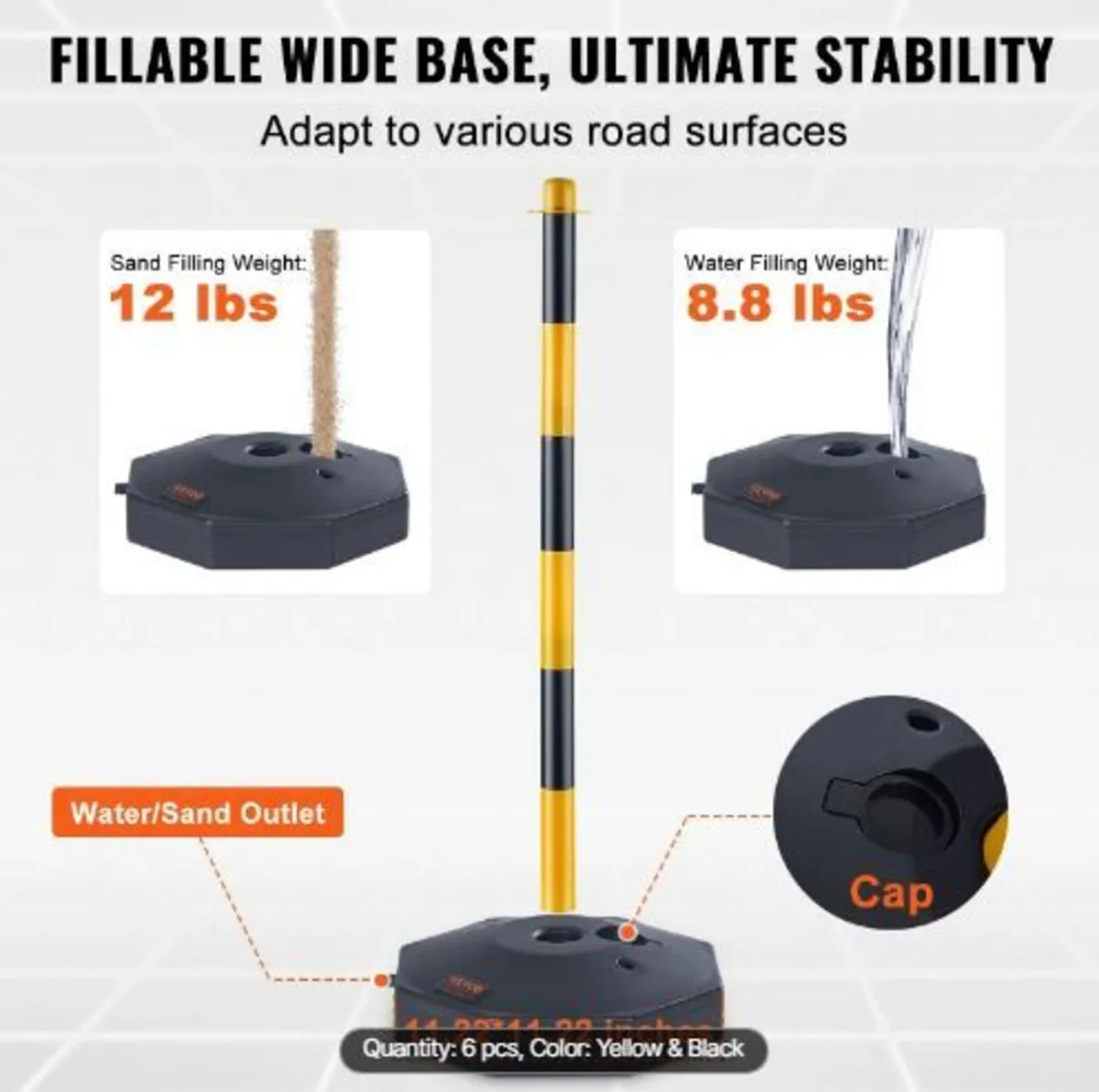 Adjustable Traffic Delineator Post Cones - Image 1