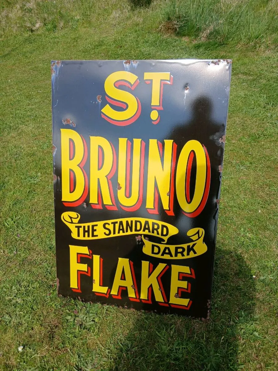 Large Bruno Tin Sign - Image 1