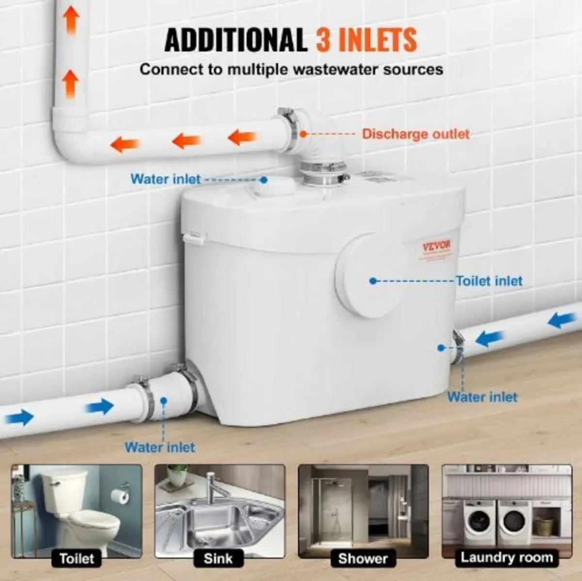 Macerating Toilet System with Powerful 700W - Image 3