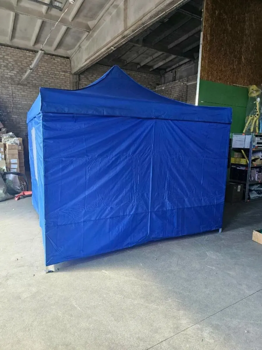 Pop-Up gazebo aluminium frame with side covers 3x3 - Image 3