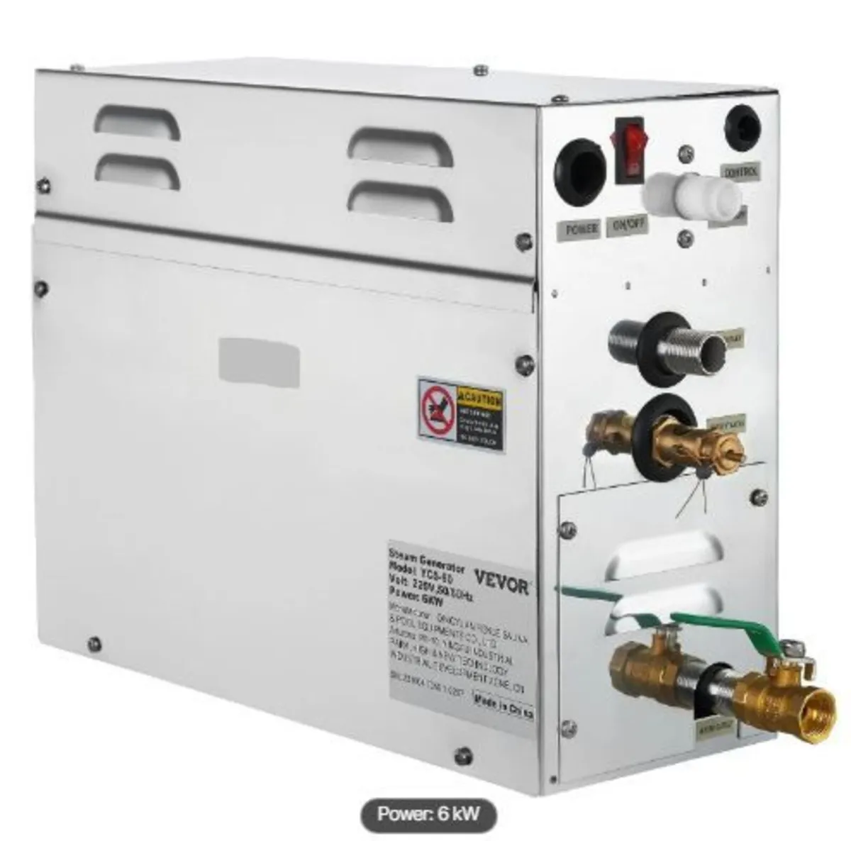 6KW Sauna Bath Steamer with LED Digital - Image 4