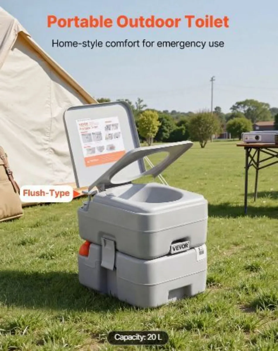 Portable Toilet, 20L Detachable Waste Tank - Image 2