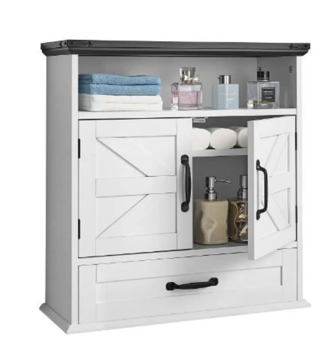 Bathroom Wall Cabinet, 2 Doors & Adjustable - Image 4