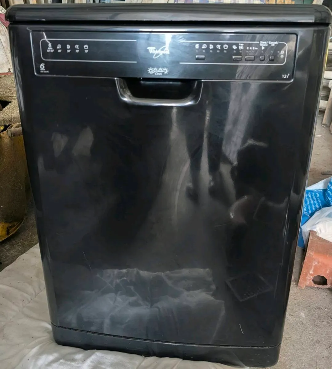Whirlpool 6th Sense Black Dishwasher - Image 1