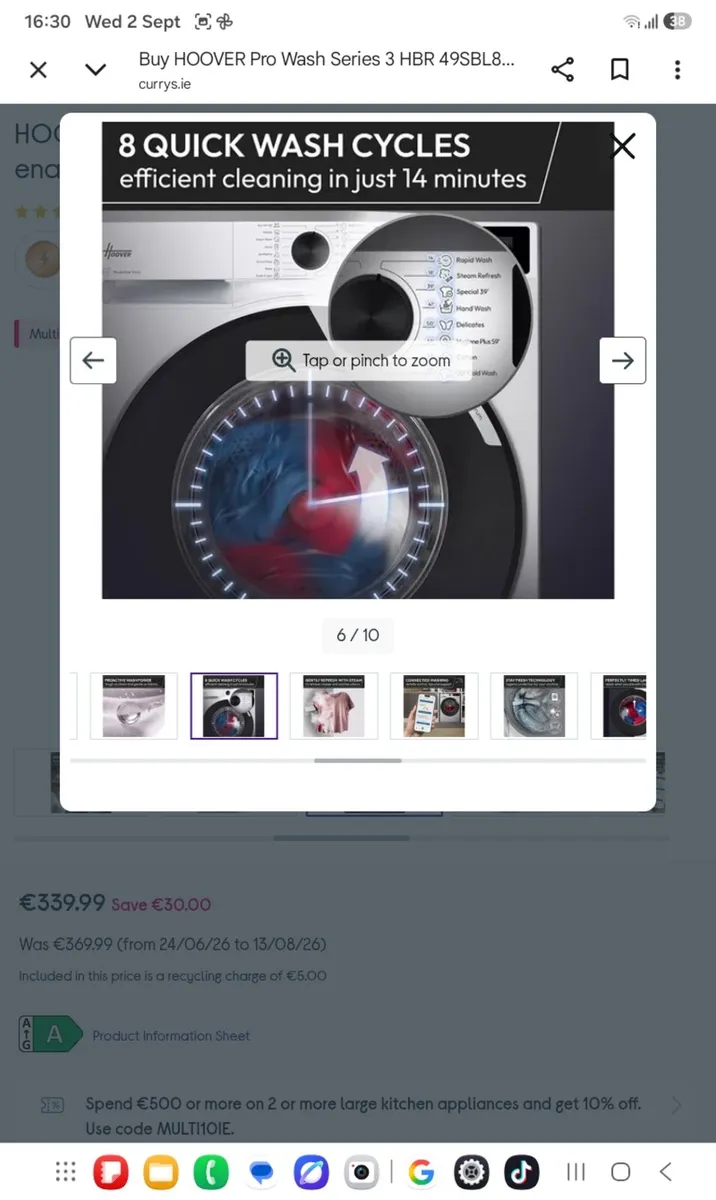 Candy 8 KG Washing machines  new boced - Image 4