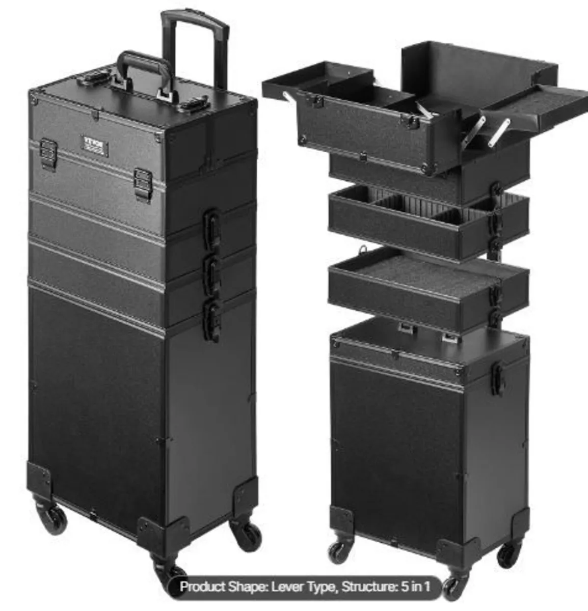 5 in 1 Professional Makeup Train Case - Image 4
