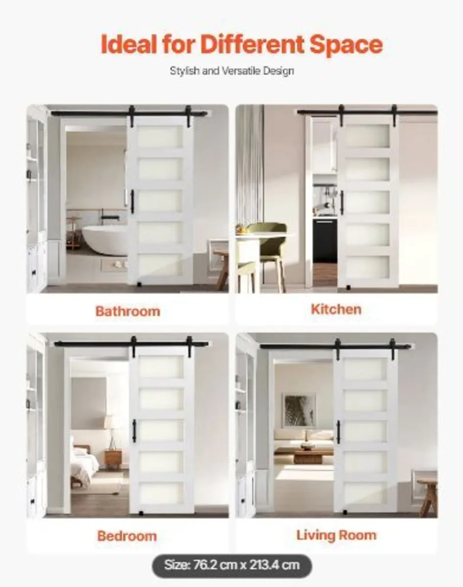 Sliding Barn Door, 762 x 2134mm - Image 4