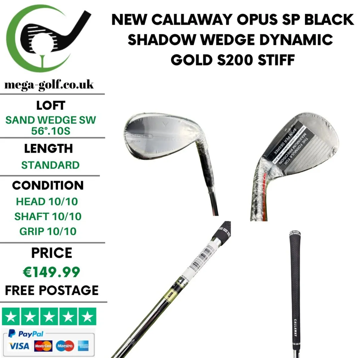 New Callaway Opus SP Black Shadow Wedge Sw 56°.10S - Image 1