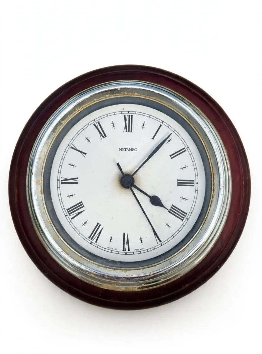 Vintage ships clock and barometer - Image 2
