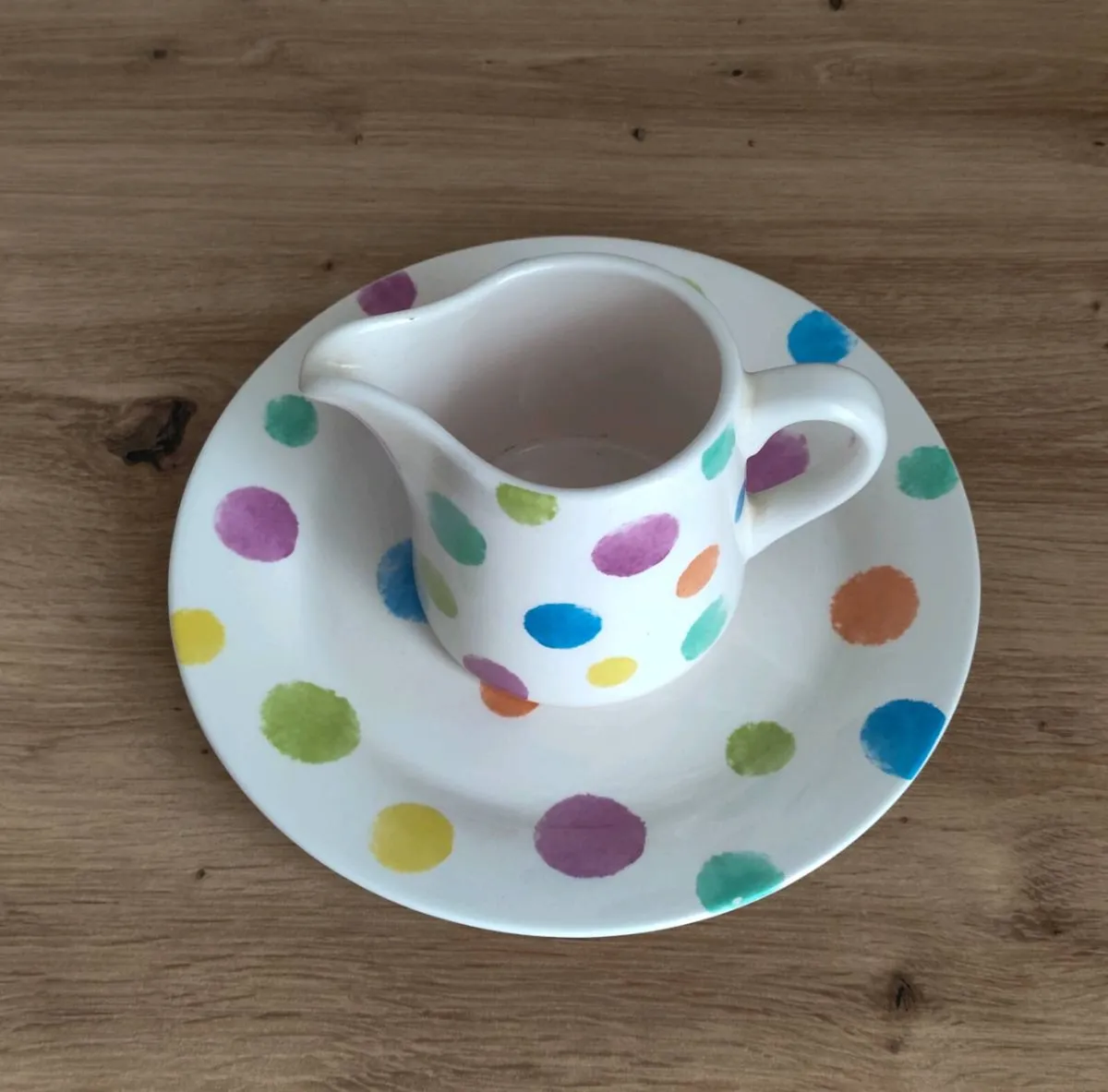 Ceramic Sauce / Milk Jug + Plate – 21 cm Wide, 11 - Image 2