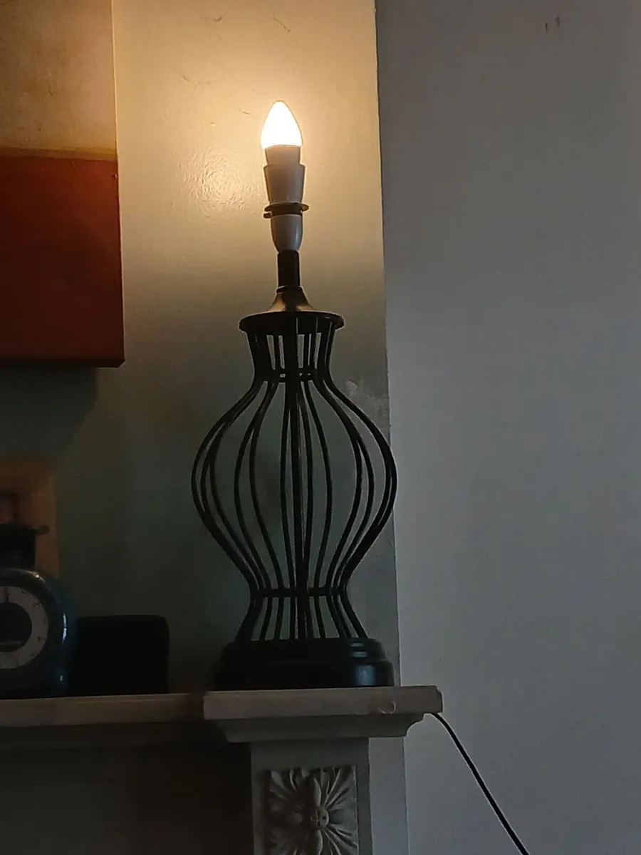 Open cage black Metal lamp - Image 1
