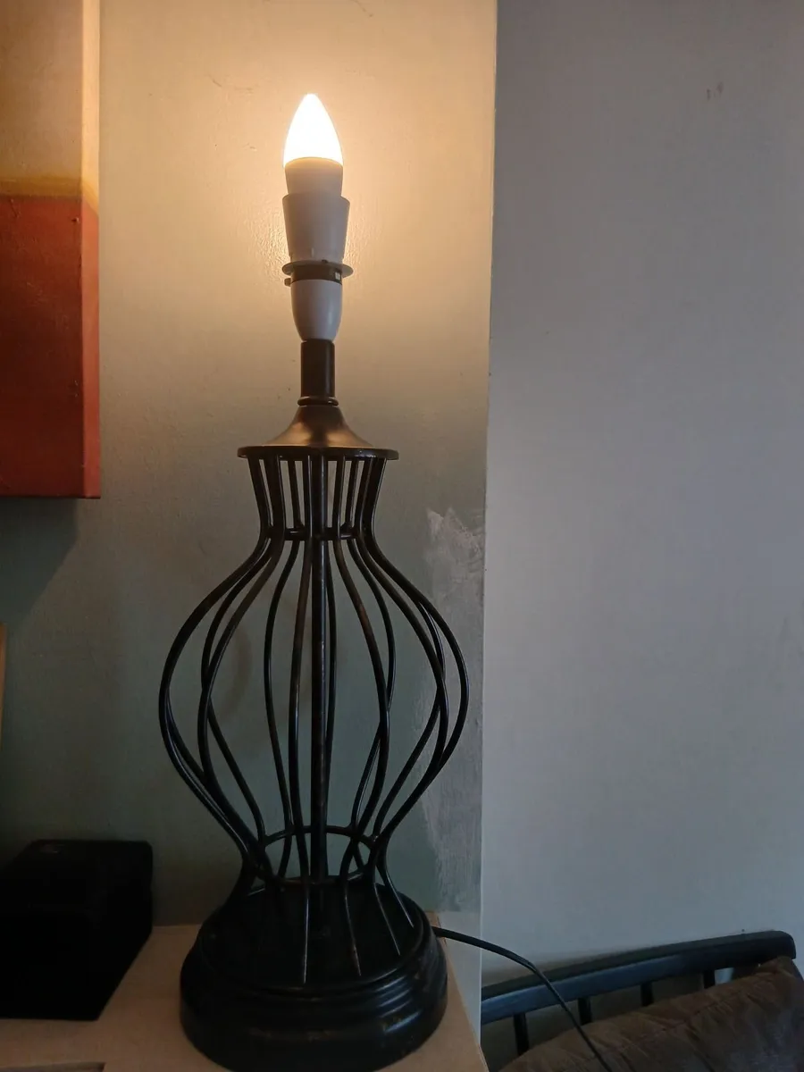 Open cage black Metal lamp - Image 2