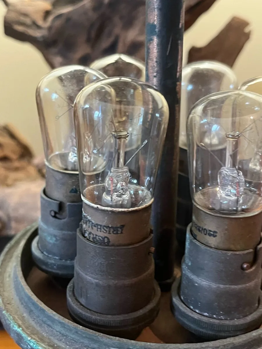 Antique/Vintage Irish Maritime Cluster Lamp - Image 4