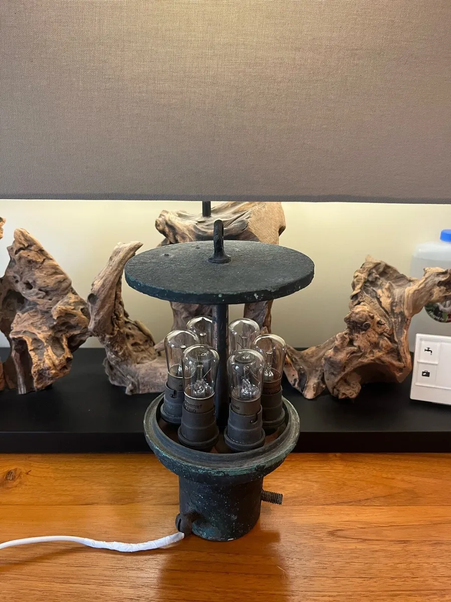 Antique/Vintage Irish Maritime Cluster Lamp - Image 2