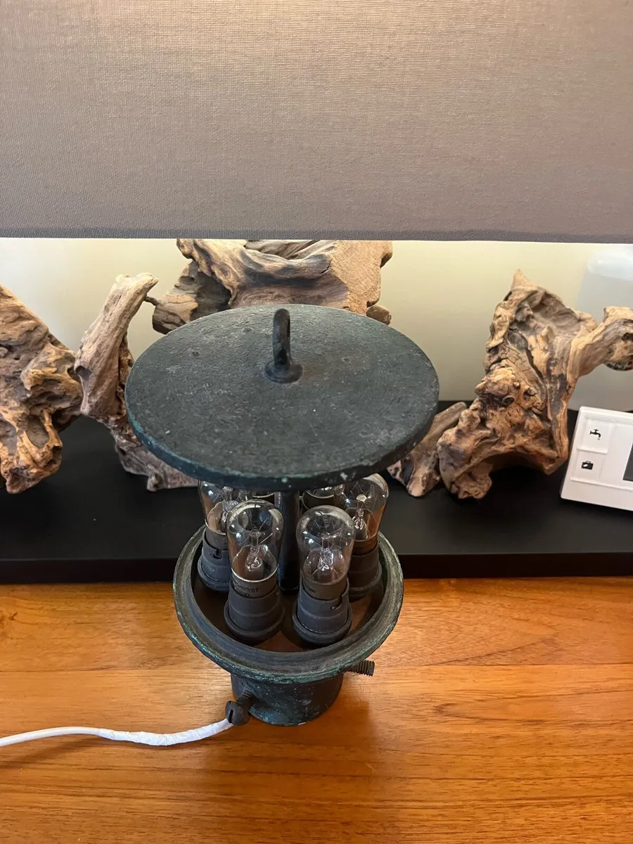 Antique/Vintage Irish Maritime Cluster Lamp - Image 3
