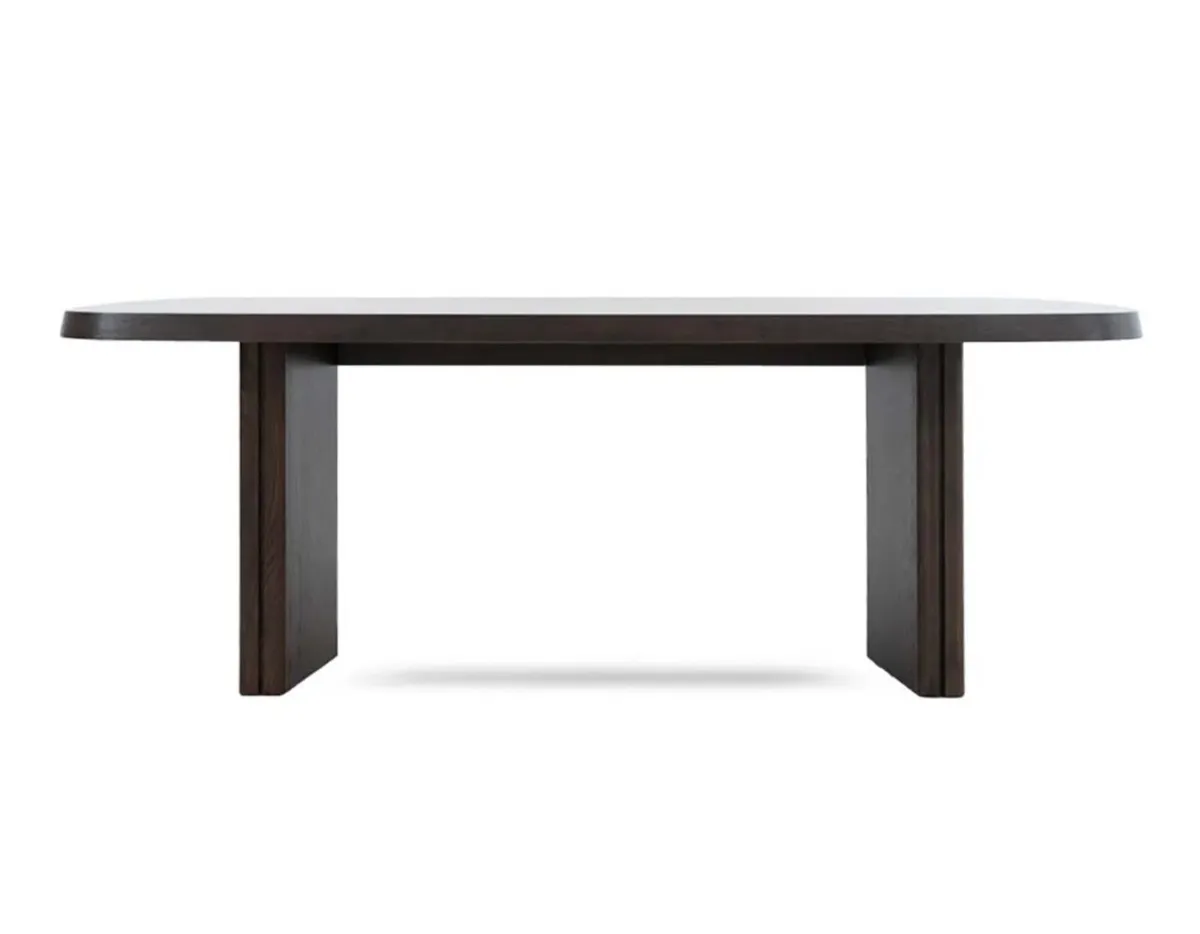 210cm Dark Brown Dining Table - Image 2