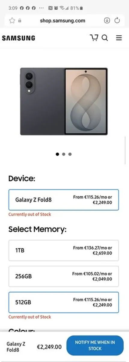 Samsung Galaxy Z Fold 8 512gb unlocked brand new sealed - Image 4