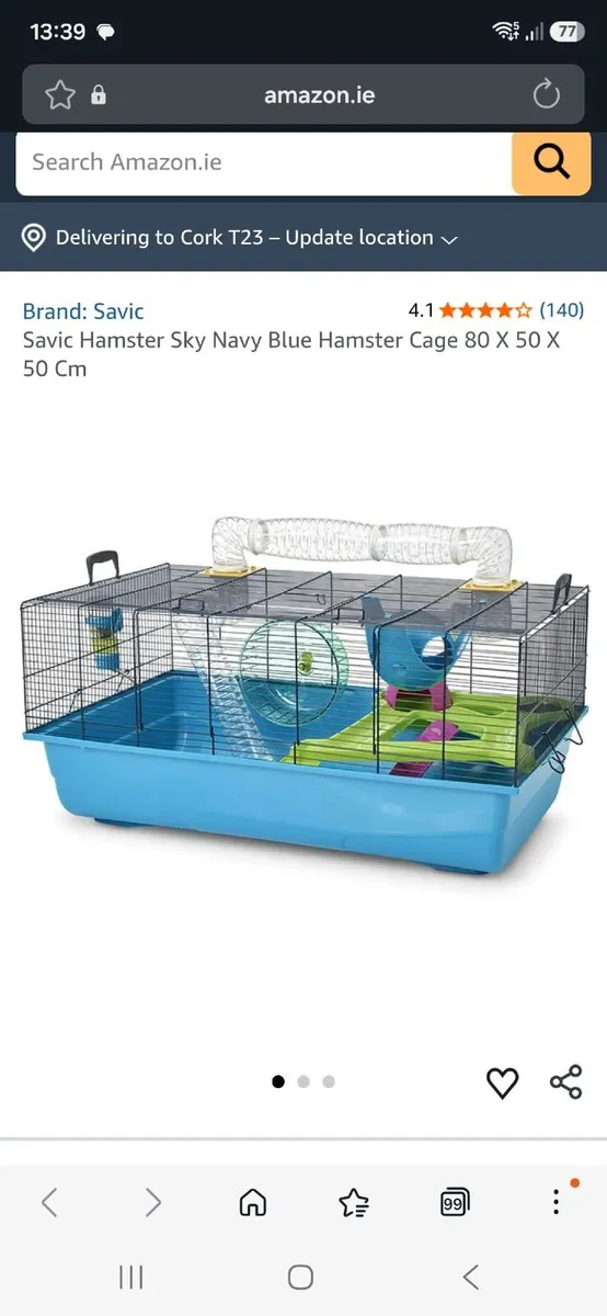 Hamster and hamster cage free to a good home - Image 1