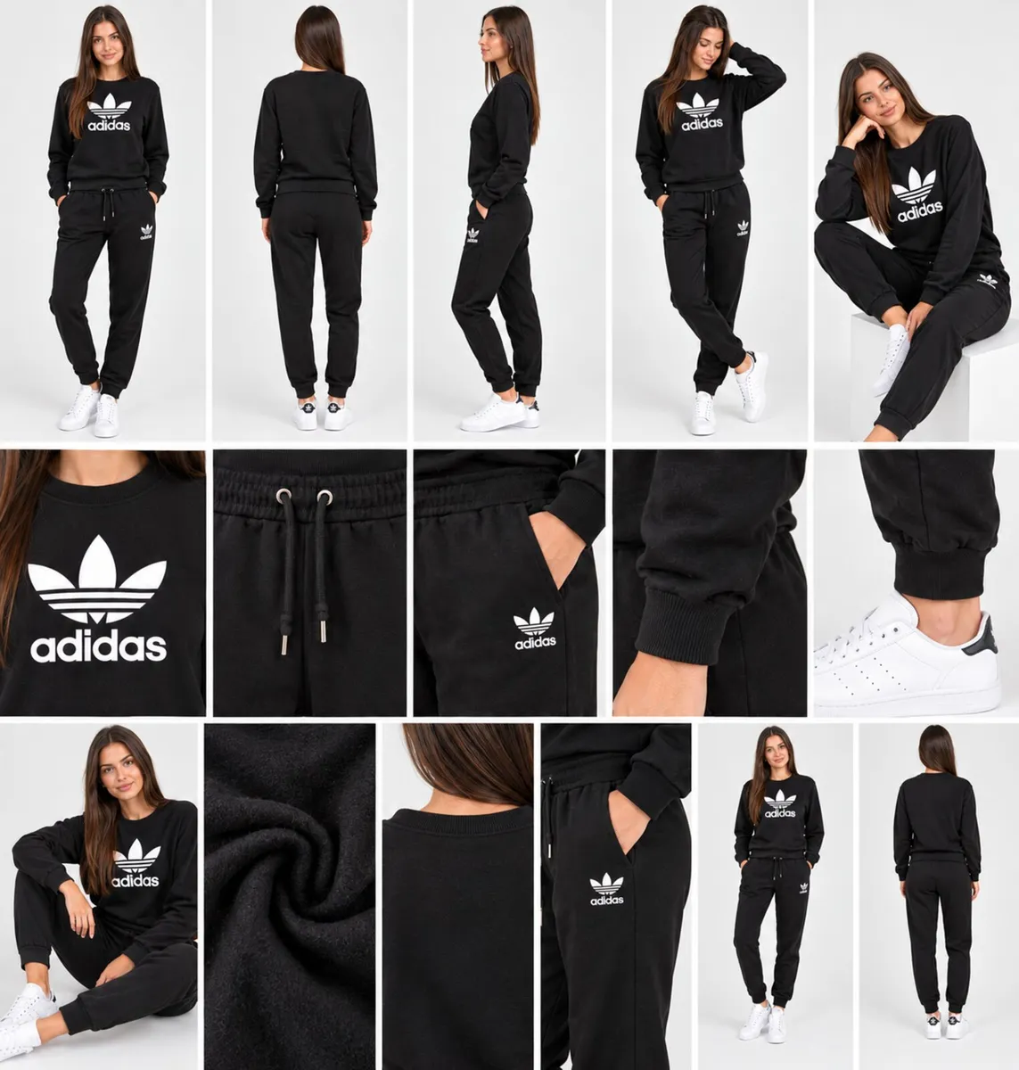 Adidas  Black Tracksuit Set – Sweatshirt - Image 2