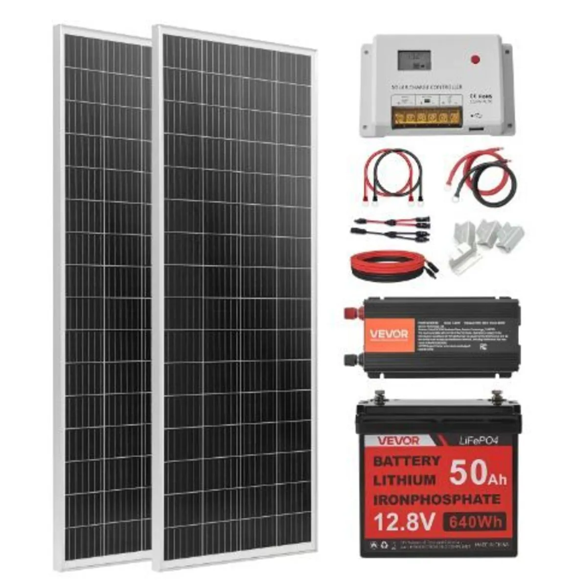 200W 12V Complete Solar Power Kit - Image 3