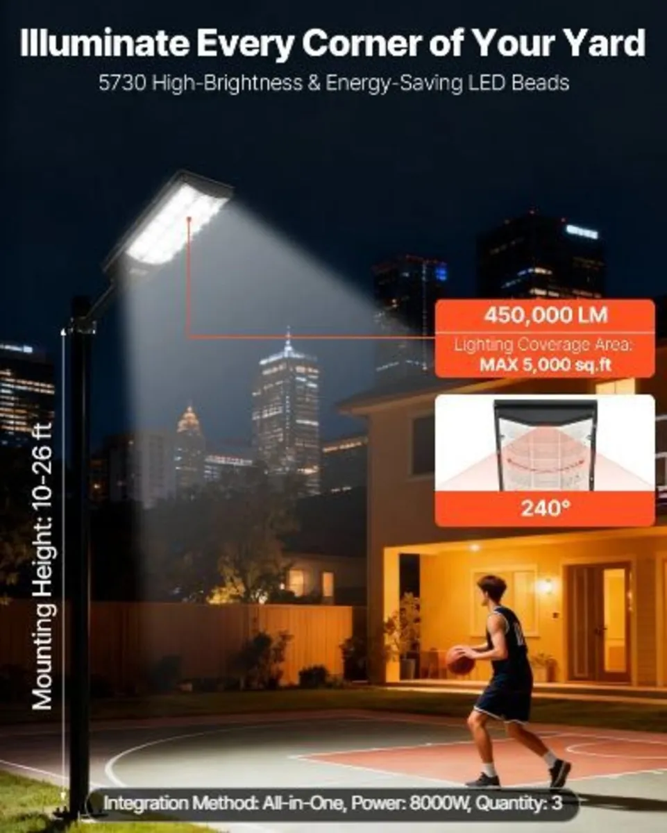 8000W Solar Street Lights Outdoor - Image 2