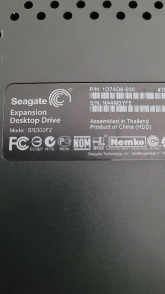 4tb USB3 Seagate expansion desktop drive - Image 2
