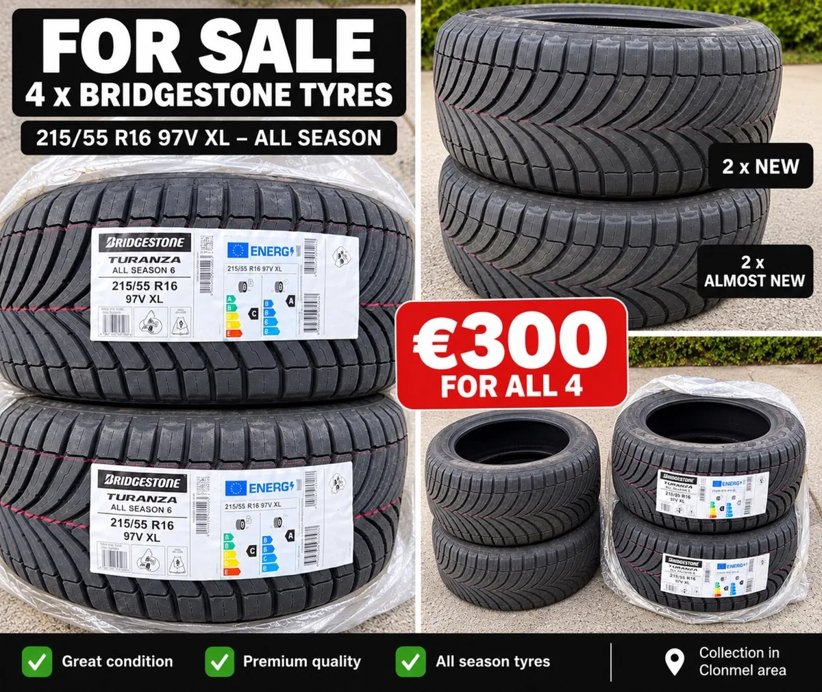 4xBridgestone Turanza all season 6 tyres