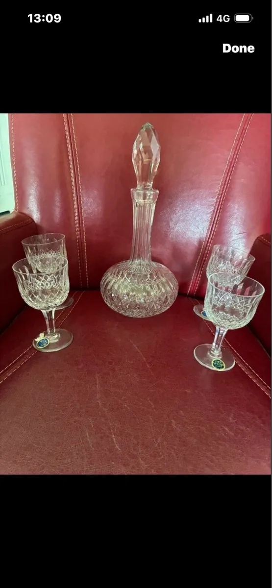 Vintage Thos Webb Crystal Decanter - Image 1