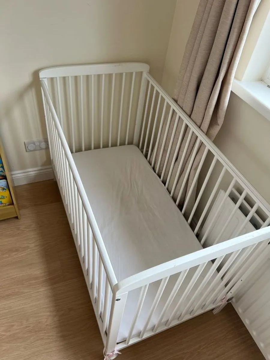 2 x Baby Elegance Cots Little Buds Forest White - Matching Pair - Image 3
